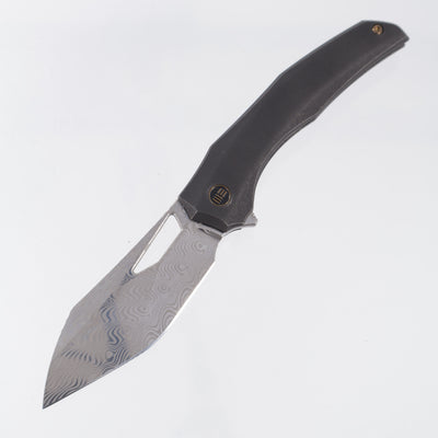 WE Knife Ignio - Black Stonewash Titanium w/ Timascus Clip - Hakkapella Damasteel - WE22042B-DS1