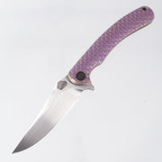 WE Knife Dracarys Limited Edition - Purple & Gold Titanium Handle - Hand Rubbed Satin M390 - WE25061B-2