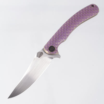 WE Knife Dracarys Limited Edition - Purple & Gold Titanium Handle - Hand Rubbed Satin M390 - WE25061B-2