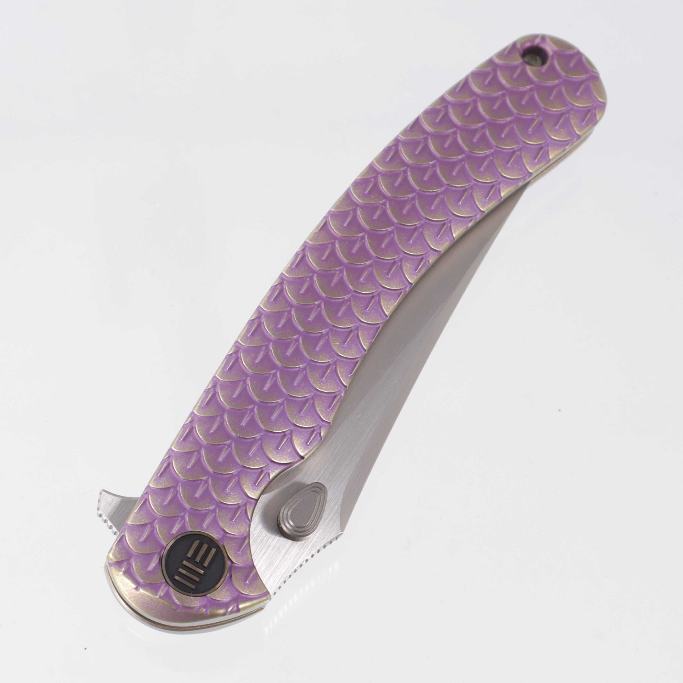 WE Knife Dracarys Limited Edition - Purple & Gold Titanium Handle - Hand Rubbed Satin M390 - WE25061B-2