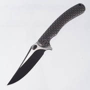 WE Knife Dracarys Limited Edition - Black Titanium Handle - 2-Tone Black Stonewash M390 - WE25061B-5