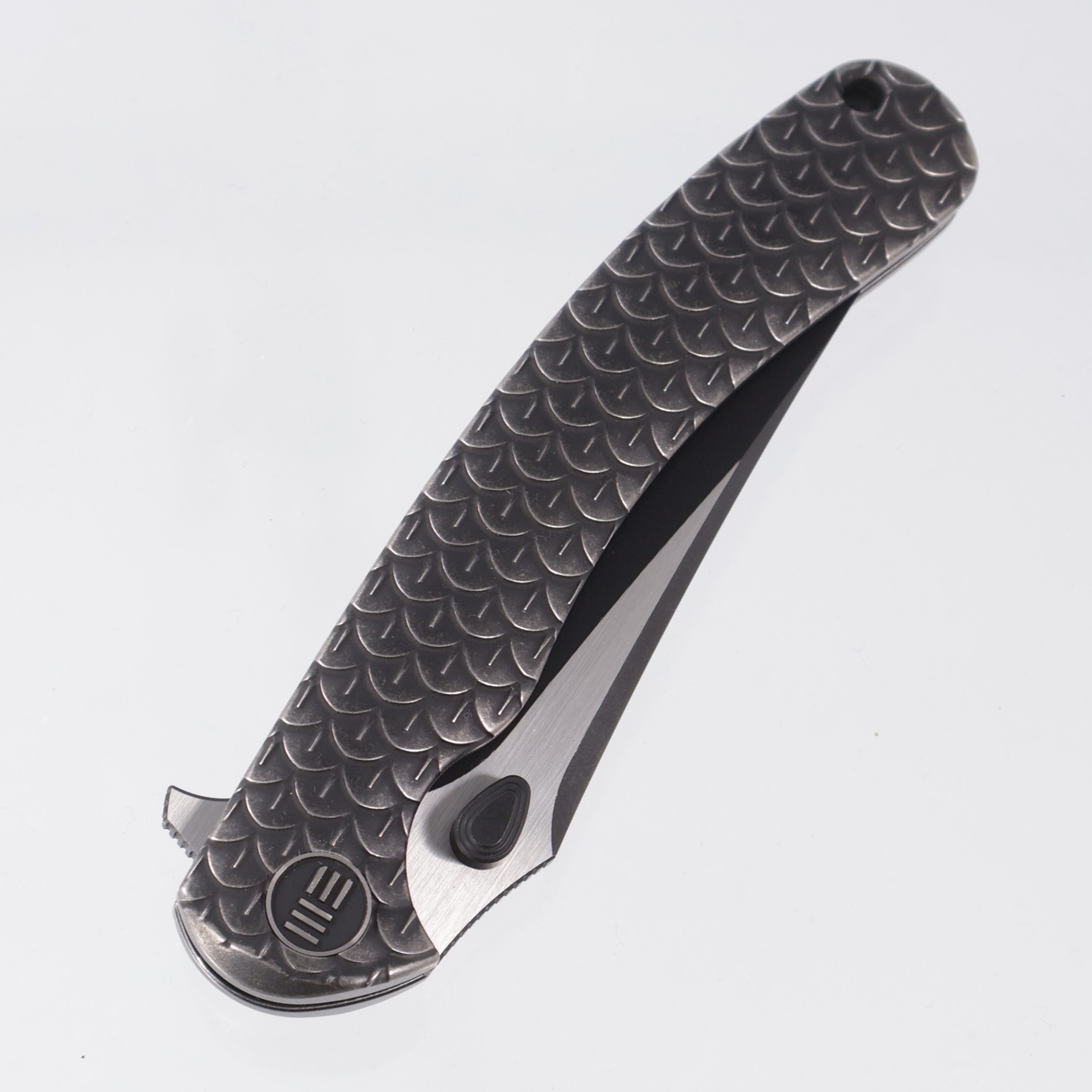 WE Knife Dracarys Limited Edition - Black Titanium Handle - 2-Tone Black Stonewash M390 - WE25061B-5