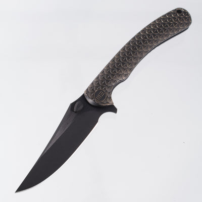 WE Knife Dracarys Limited Edition - Bronze & Black Titanium Handle - Black Stonewash M390 w/ Satin Bevels- WE25061B-4