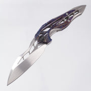 WE Knife Arrakis Integral - Stonewash Titanium Frame w/ Flamed Titanium Inlays - Hand Rubbed Satin Vanax Blade - 906K