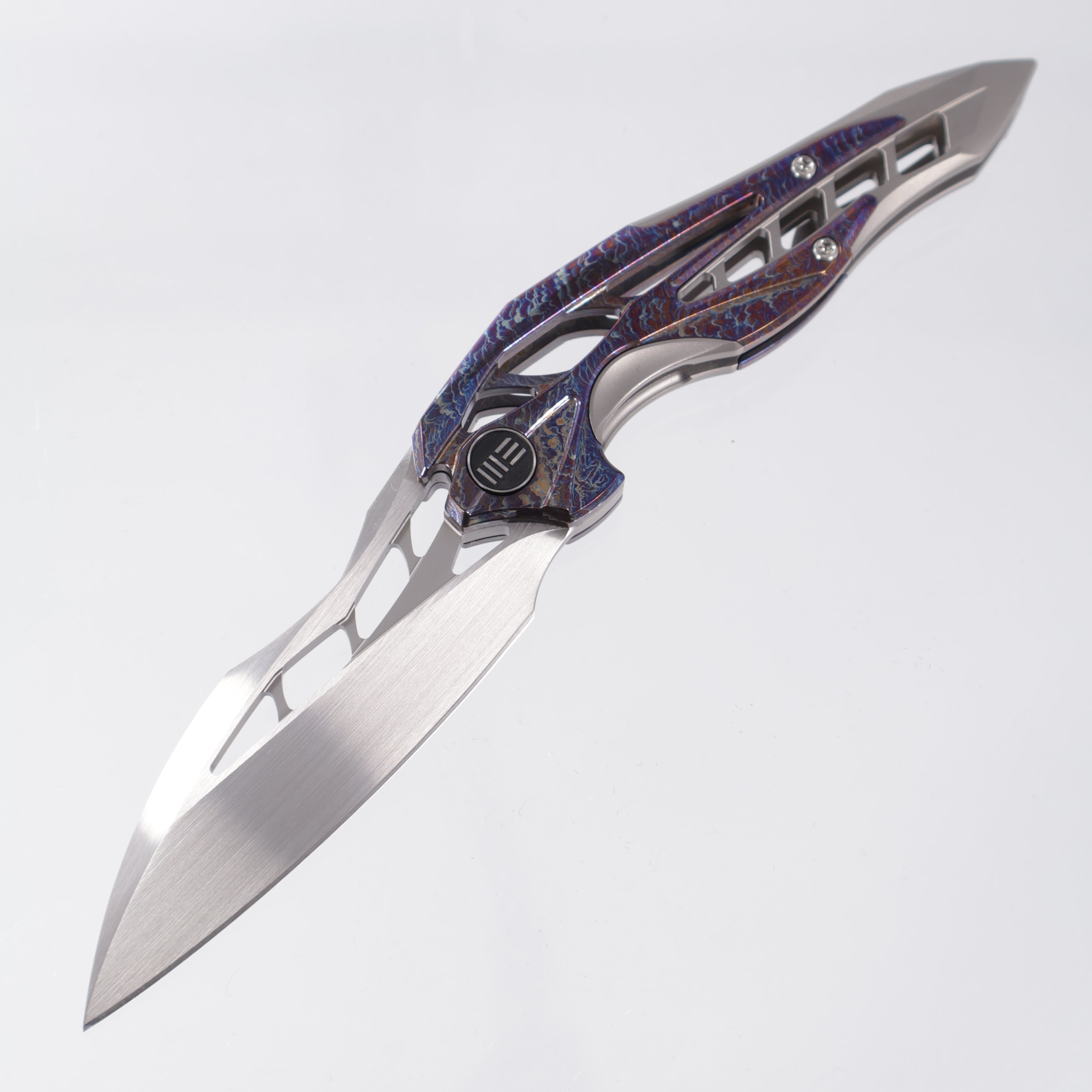 WE Knife Arrakis Integral - Stonewash Titanium Frame w/ Flamed Titanium Inlays - Hand Rubbed Satin Vanax Blade - 906K