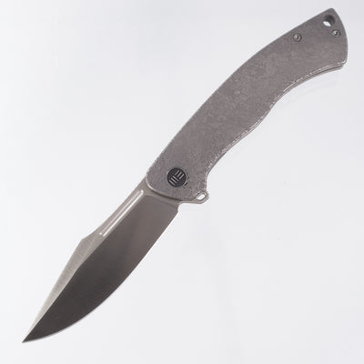 WE Knife Essential Knight - Stonewash Titanium w/ Beadblast Hardware - Satin M390 - WE24003-3