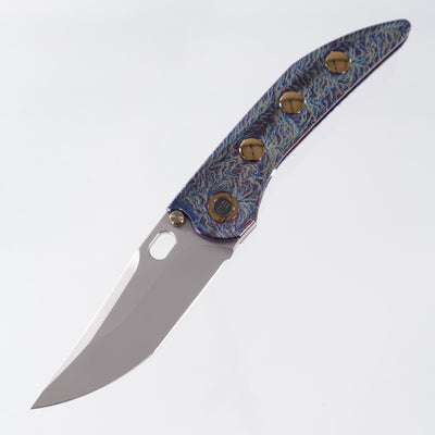 WE Knife Attor Integral - Lightning Ti w/ Gold Ti Accents - Bead Blast 20CV - WE23037-2