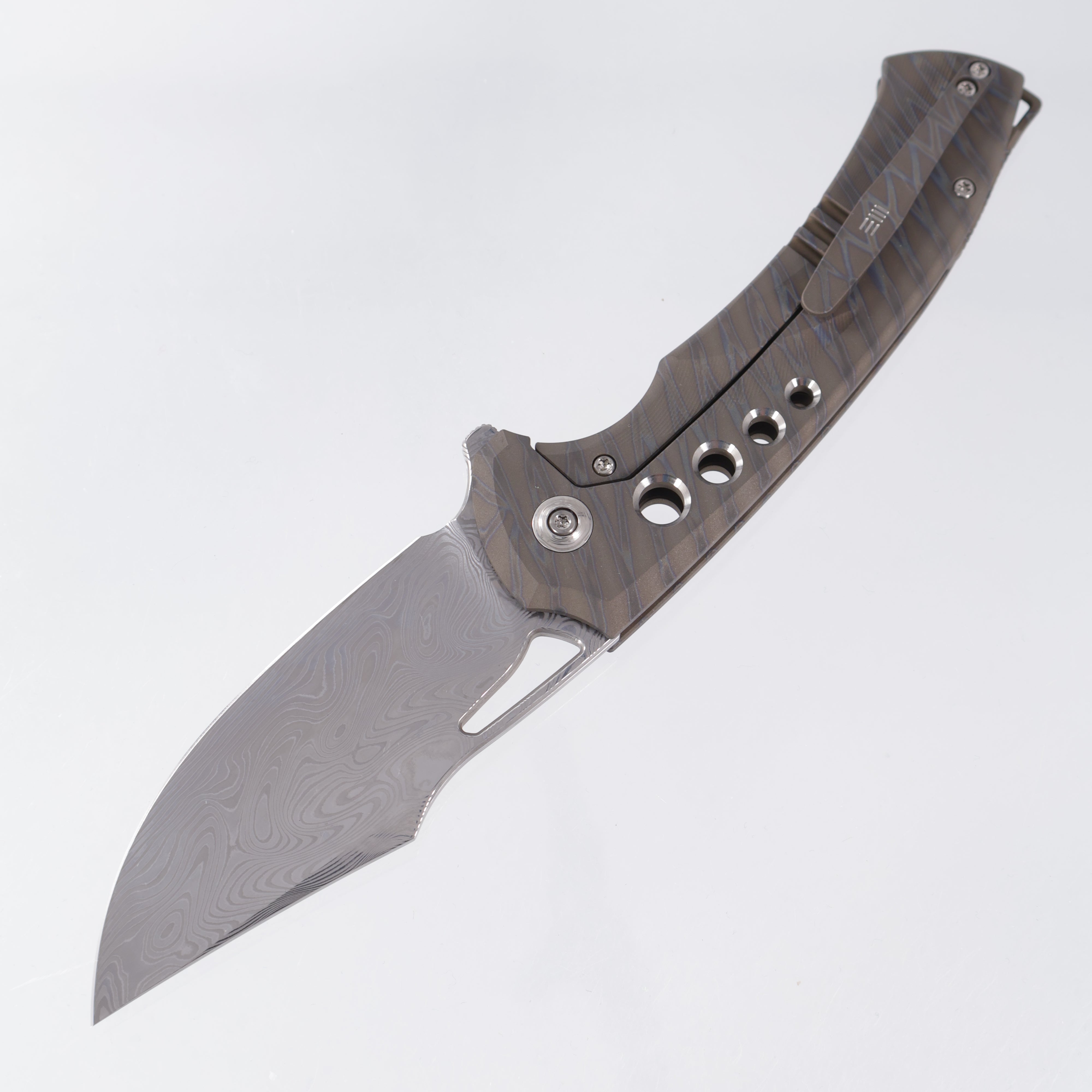 WE Knife Swiftfin - Flamed Titanium - Thor Damasteel - WE23051-DS1