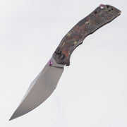 Wixco Jugger - Amber Shredded Carbon Fiber w/ Purple Ti Accents - Stonewash N690 - WX22-A