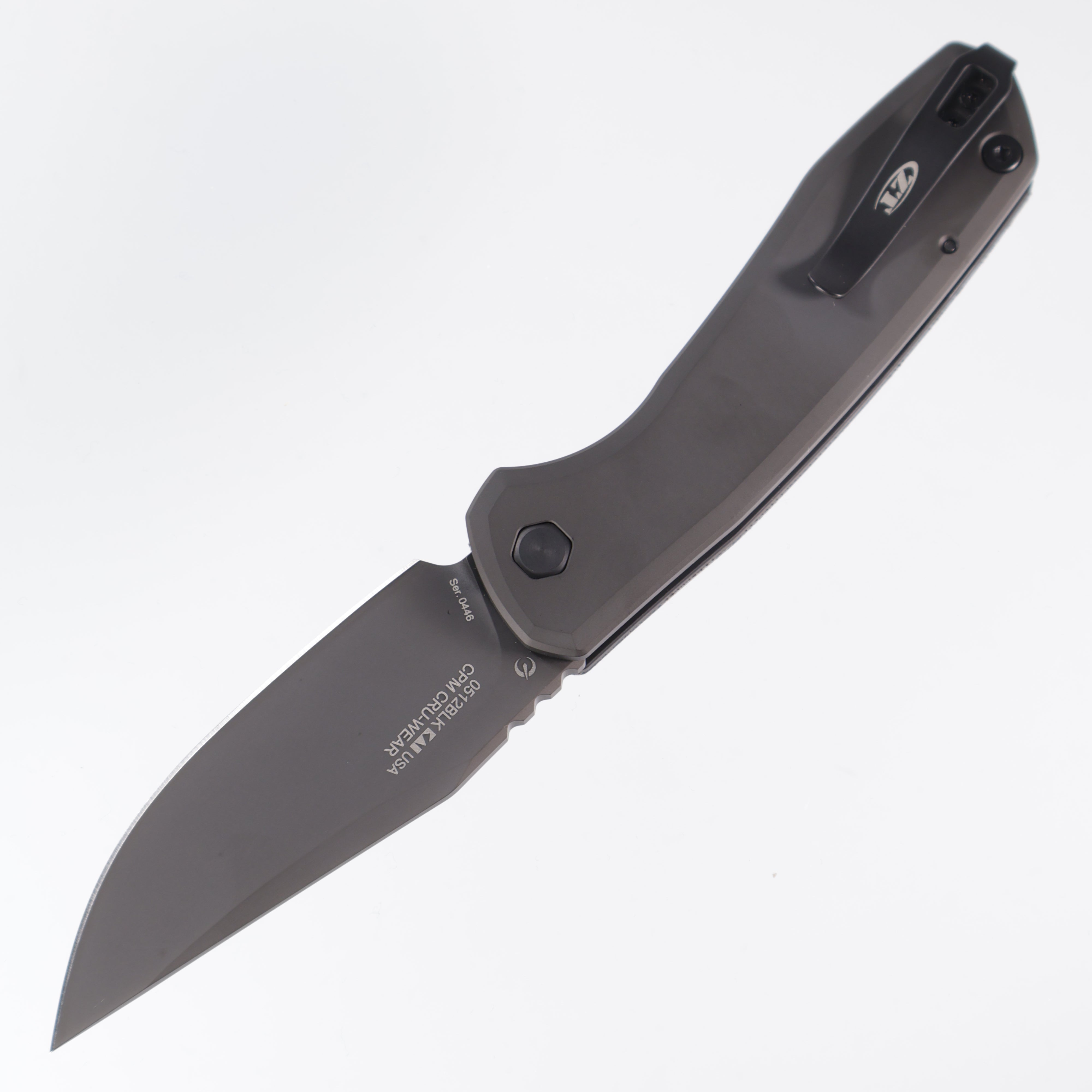 Zero Tolerance (ZT) 0512BLK Auto - Black Micarta & Titanium Back - Black Cru-Wear Blade