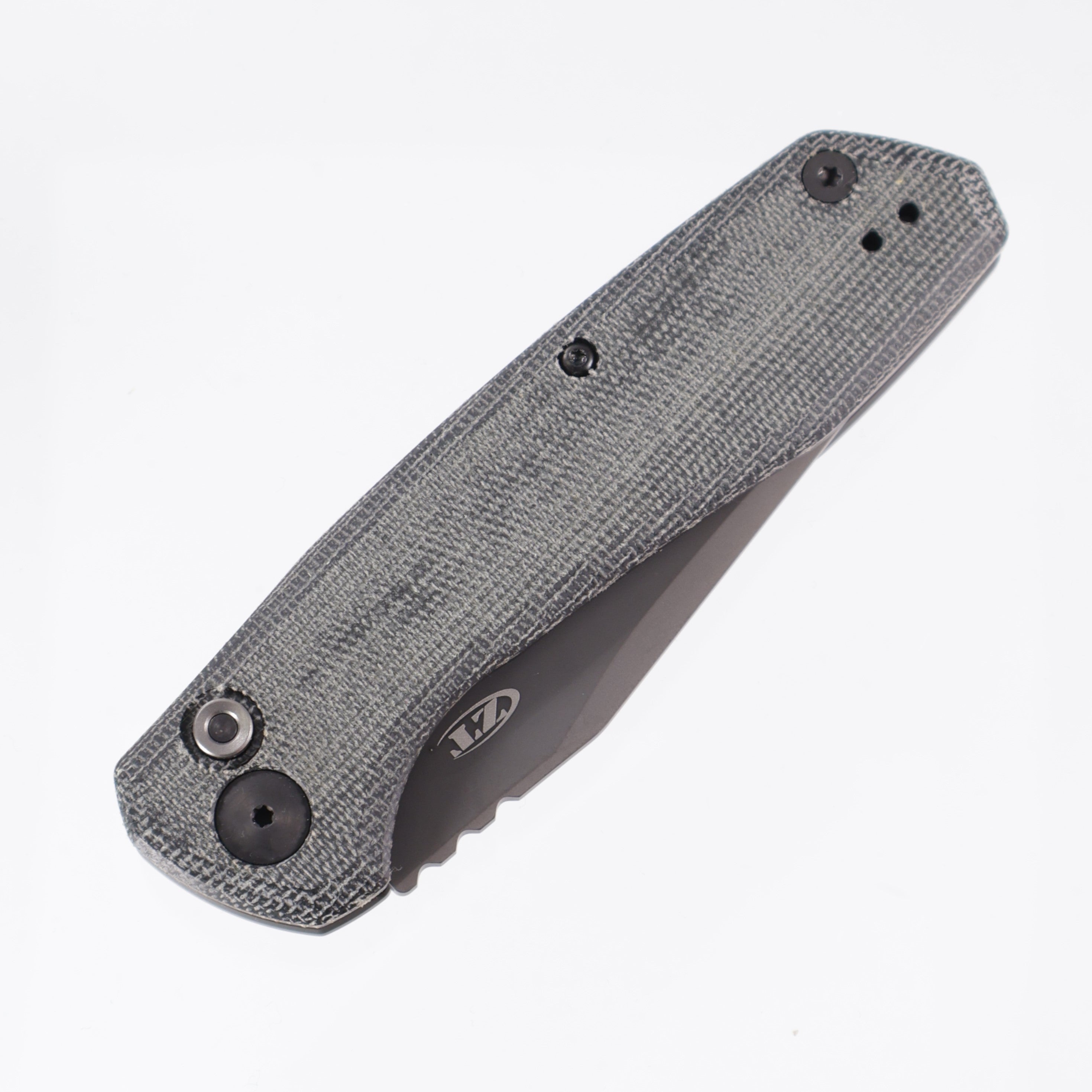 Zero Tolerance (ZT) 0512BLK Auto - Black Micarta & Titanium Back - Black Cru-Wear Blade