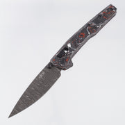 Zero Tolerance 0117 Duralock - Red & White Carbon Fiber - Vegas Forge Dot Matrix - 0117VFDAM