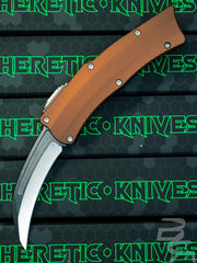 Heretic Knives Roc - S/E Curved Stonewashed Blade, Rootbeer Handle H060-2A-RB