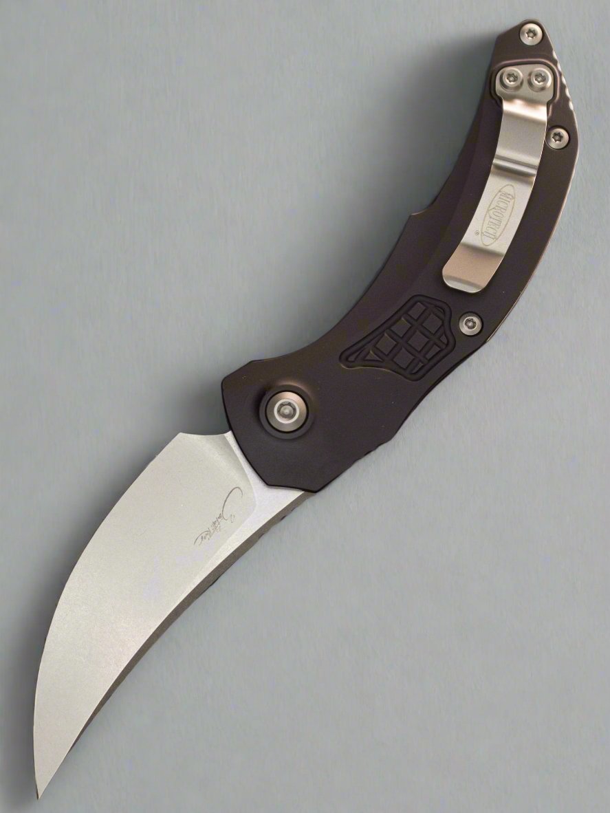 Microtech 268A-10 Brachial - Black Handle - Stonewashed Blade