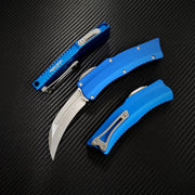 Heretic Roc - Blue Handle - Stonewash MagnaCut Blade - Standard Hardware