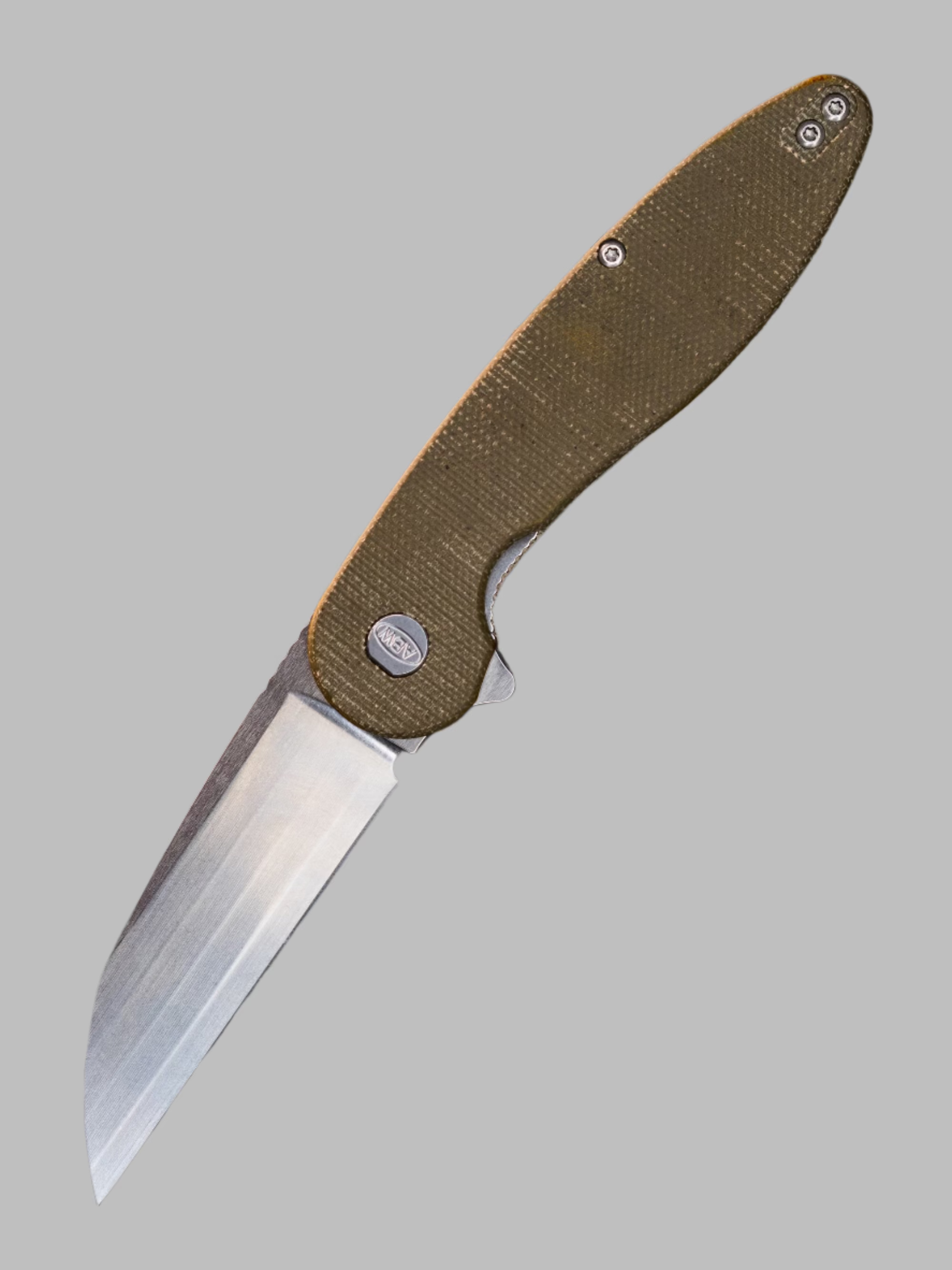 American Blade Works MODEL 1 V6 CANVAS MICARTA (OD GREEN) Wharncliffe