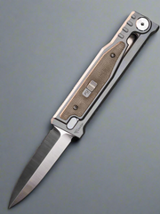 Reate EXO-M Double Edge Gravity Knife Titanium/Green Micarta (2.95" Satin)