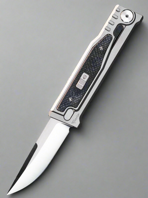 Reate EXO-M Drop Point Gravity Knife Titanium/Black Micarta (2.95" Satin)