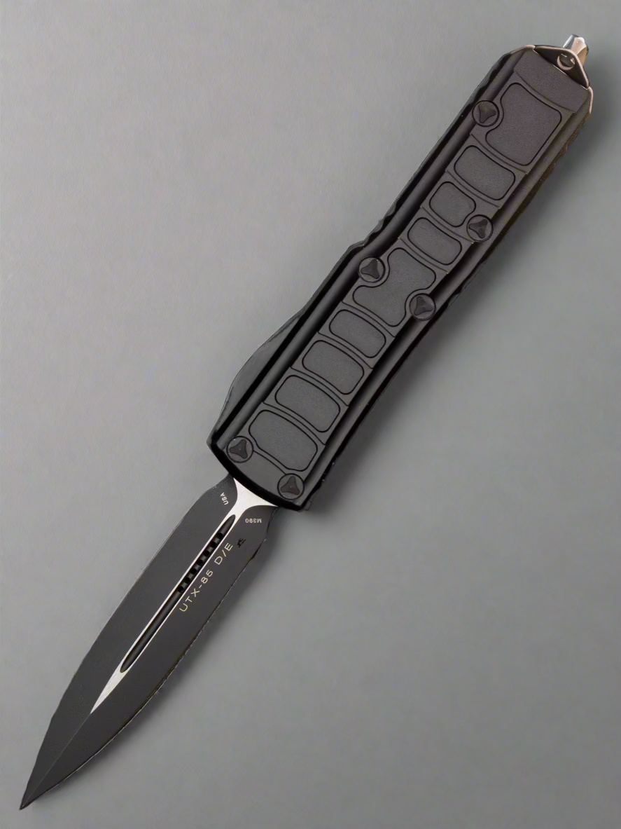Microtech 232II-1TS UTX-85 II D/E - Black Handle - Black Blade