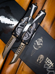 Microtech UTX-85 Molon Labe Hellhound + Warhound OTF Automatic Knife Set