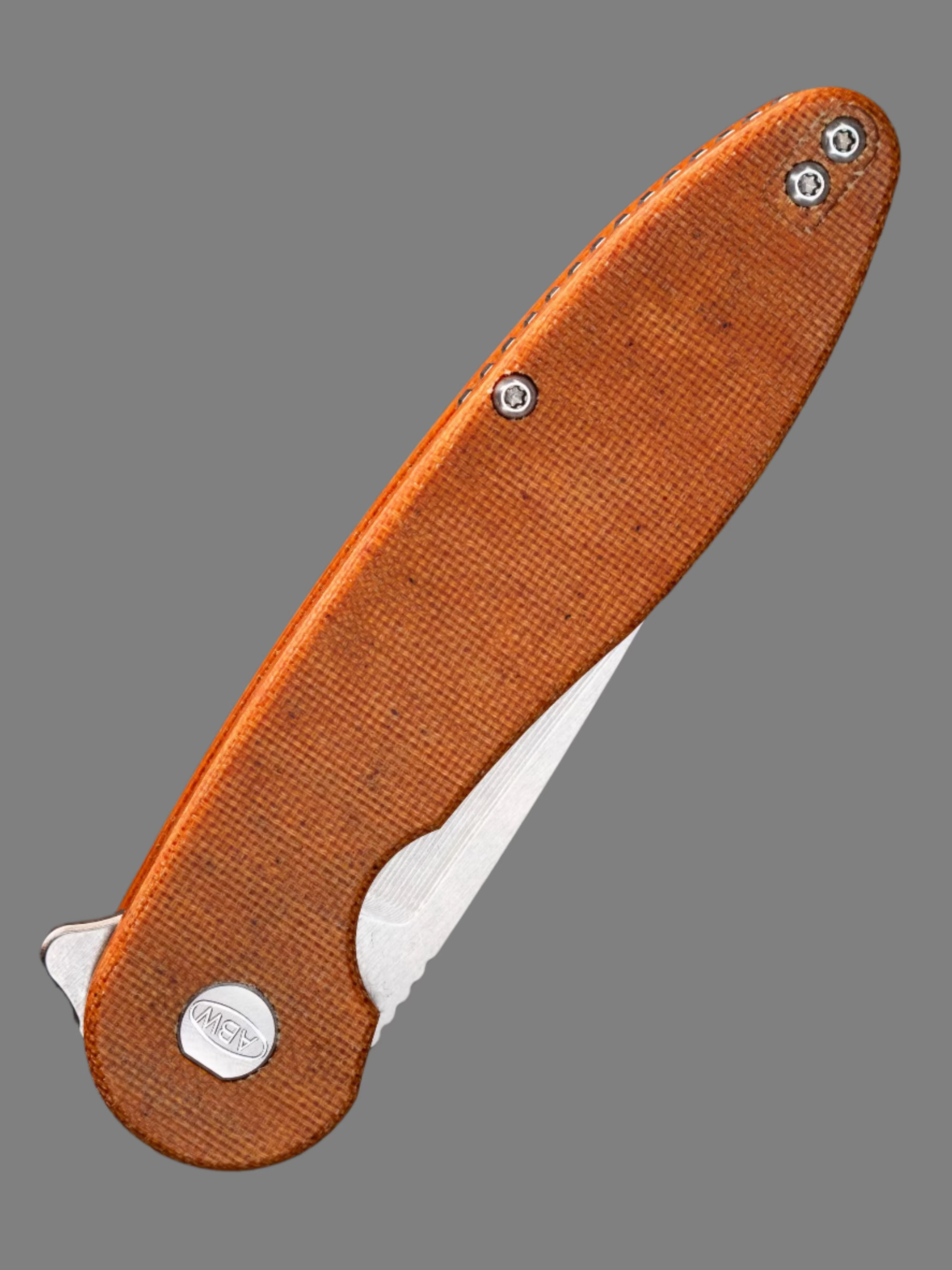 American Blade Works MODEL 1 V6 CANVAS MICARTA (NATURAL BROWN)