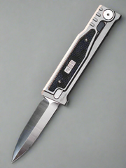 Reate EXO-M Double Edge Gravity Knife Titanium/Black Micarta (2.95" Satin)