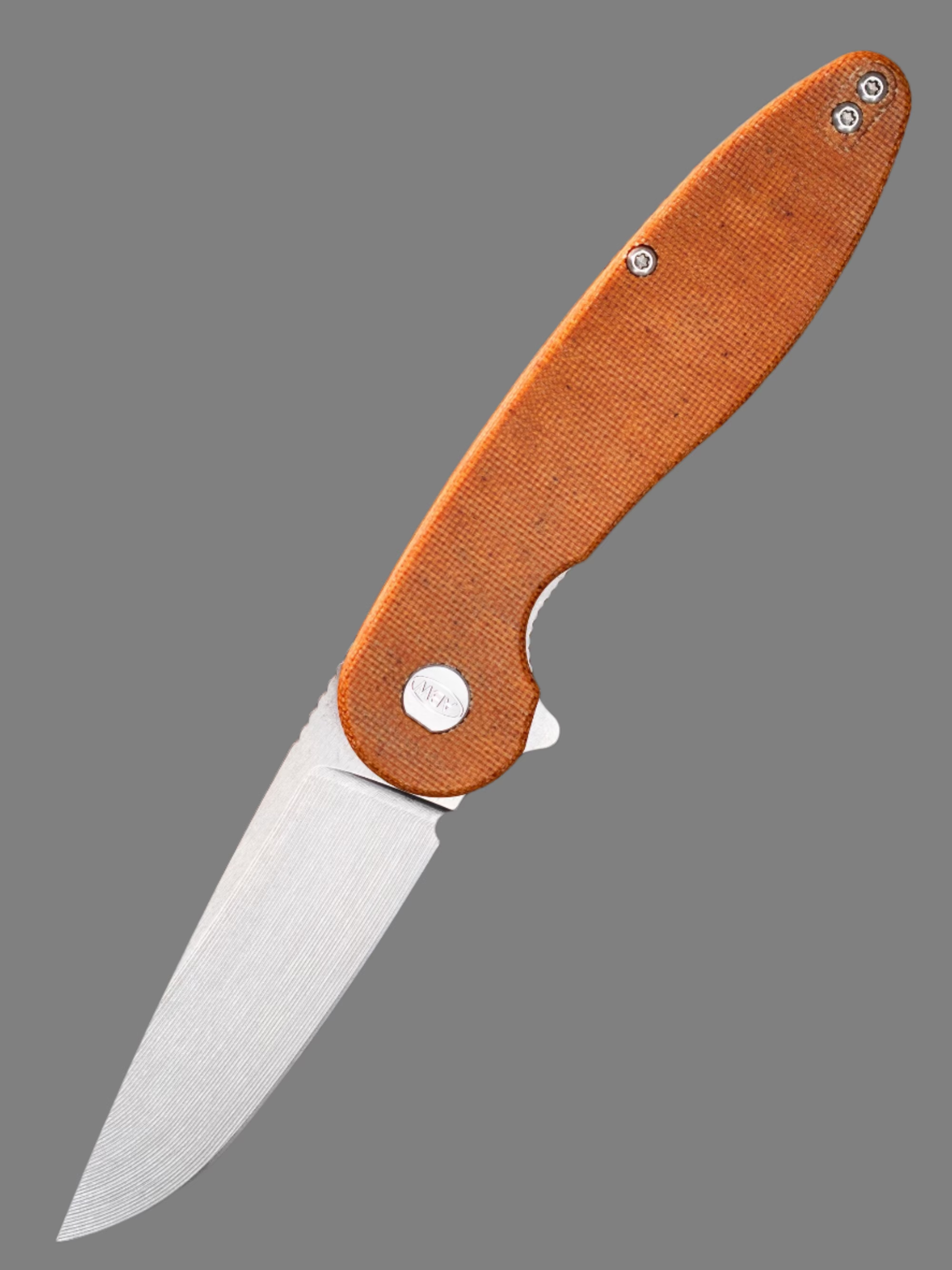 American Blade Works MODEL 1 V6 CANVAS MICARTA (NATURAL BROWN)