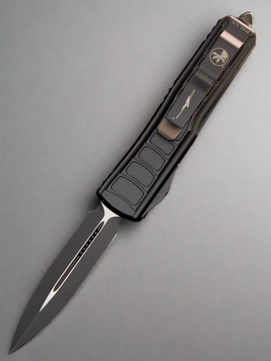 Microtech 232II-1TS UTX-85 II D/E - Black Handle - Black Blade