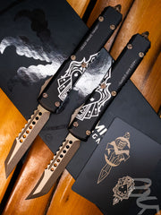 Microtech DeadMan’s Hand Ultratech Warhound and Hellhound Set 119-13SETDMS