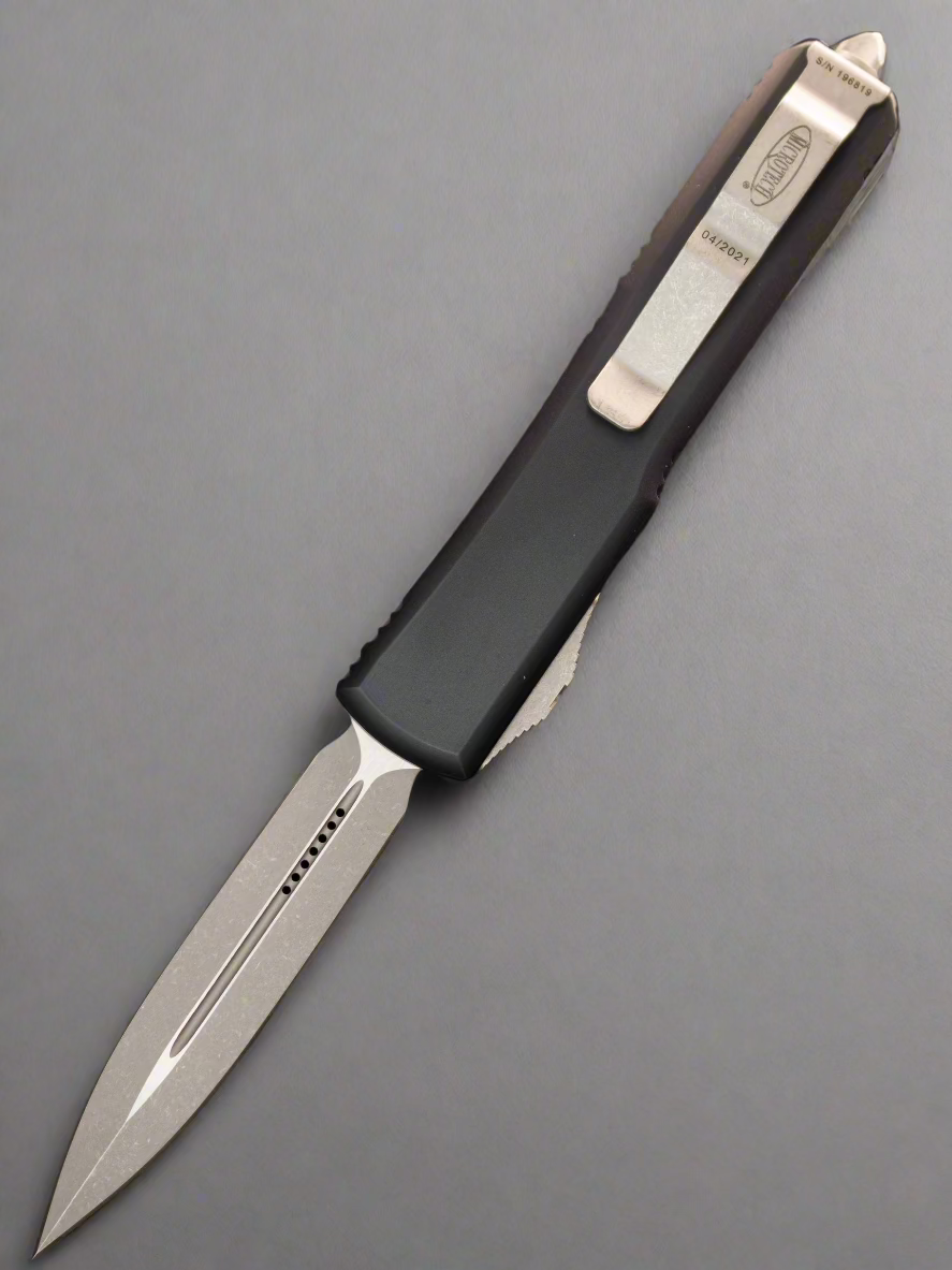 Microtech 122-10AP Ultratech - Black Handle - Apocalyptic Blade