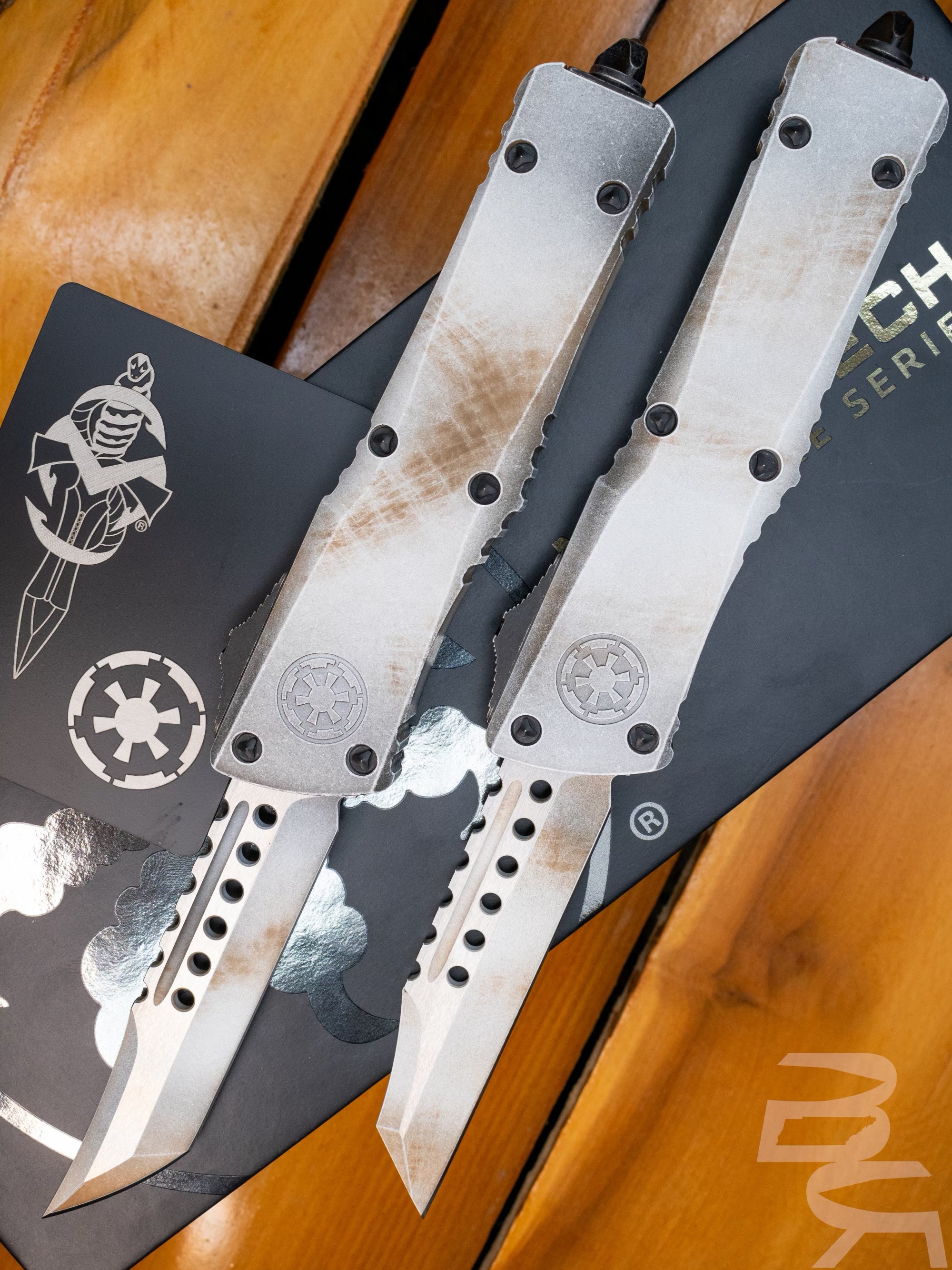 Microtech Combat Troodon Sand Trooper Hellhound & Warhound Set Signature Series 219-1SETSADS