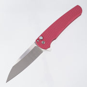 Pro-Tech Malibu Wharncliffe - Red Dragon Scale Aluminum w/ Mother Of Pearl Button - Satin Magnacut - CCKSF25.Malibu.1