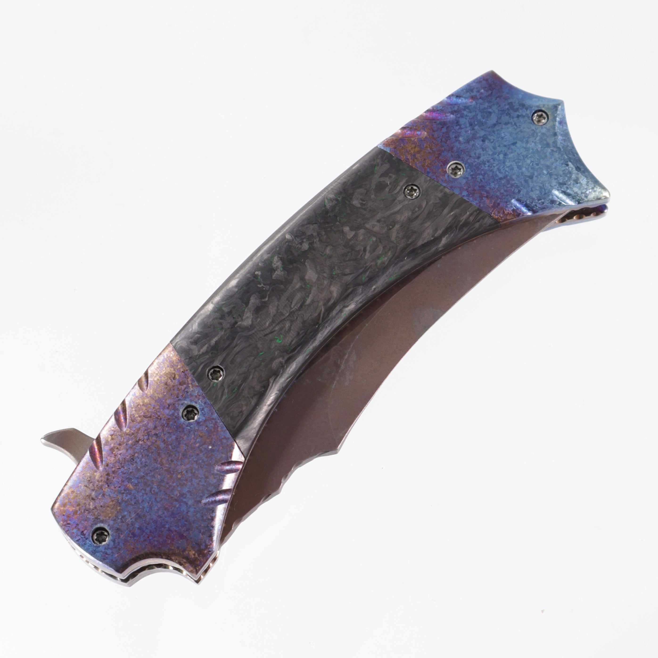 Vallotton, Brandon - Tribute Manual - Crystalized Titanium & Space Weave Camo Carbon - 3V Blade