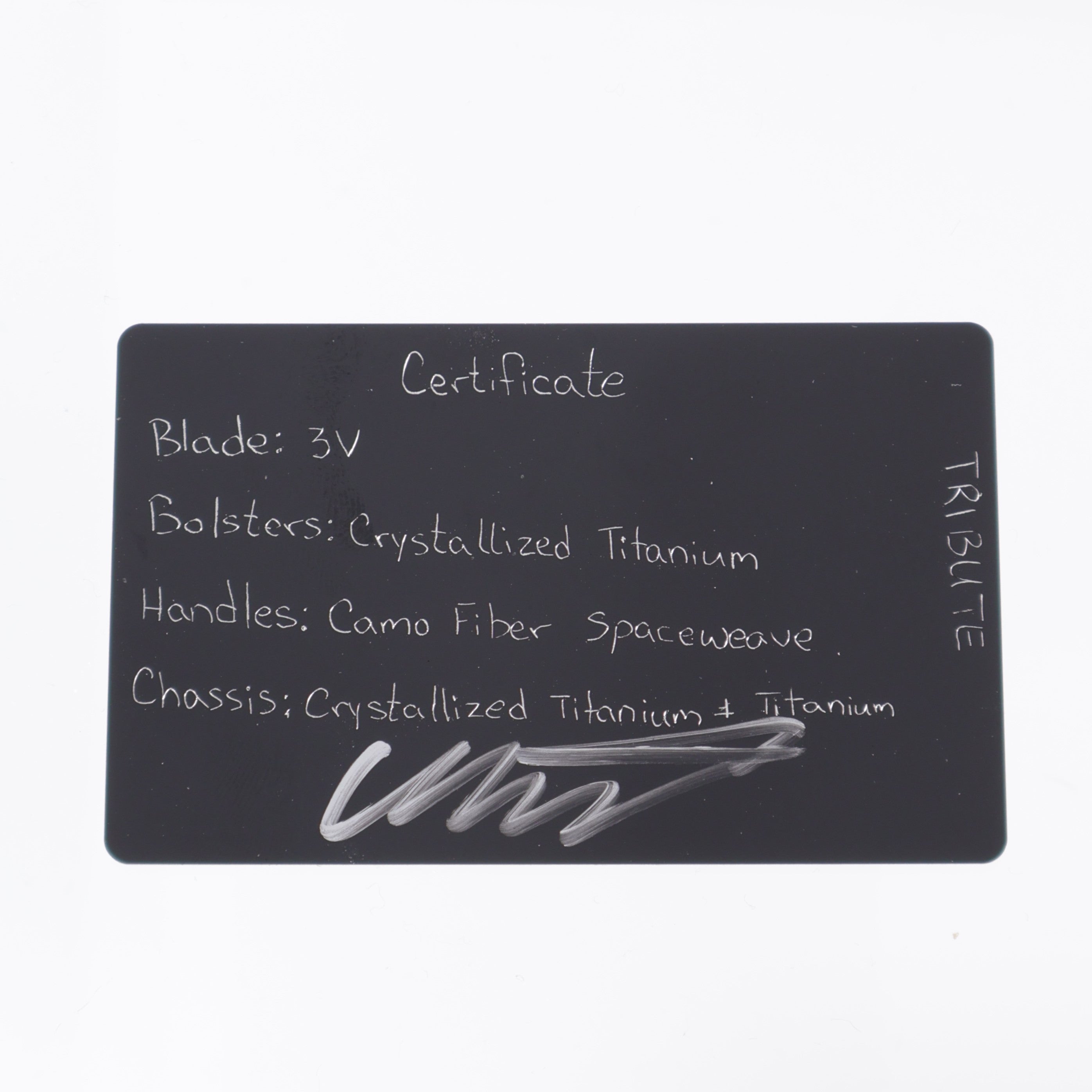 Vallotton, Brandon - Tribute Manual - Crystalized Titanium & Space Weave Camo Carbon - 3V Blade