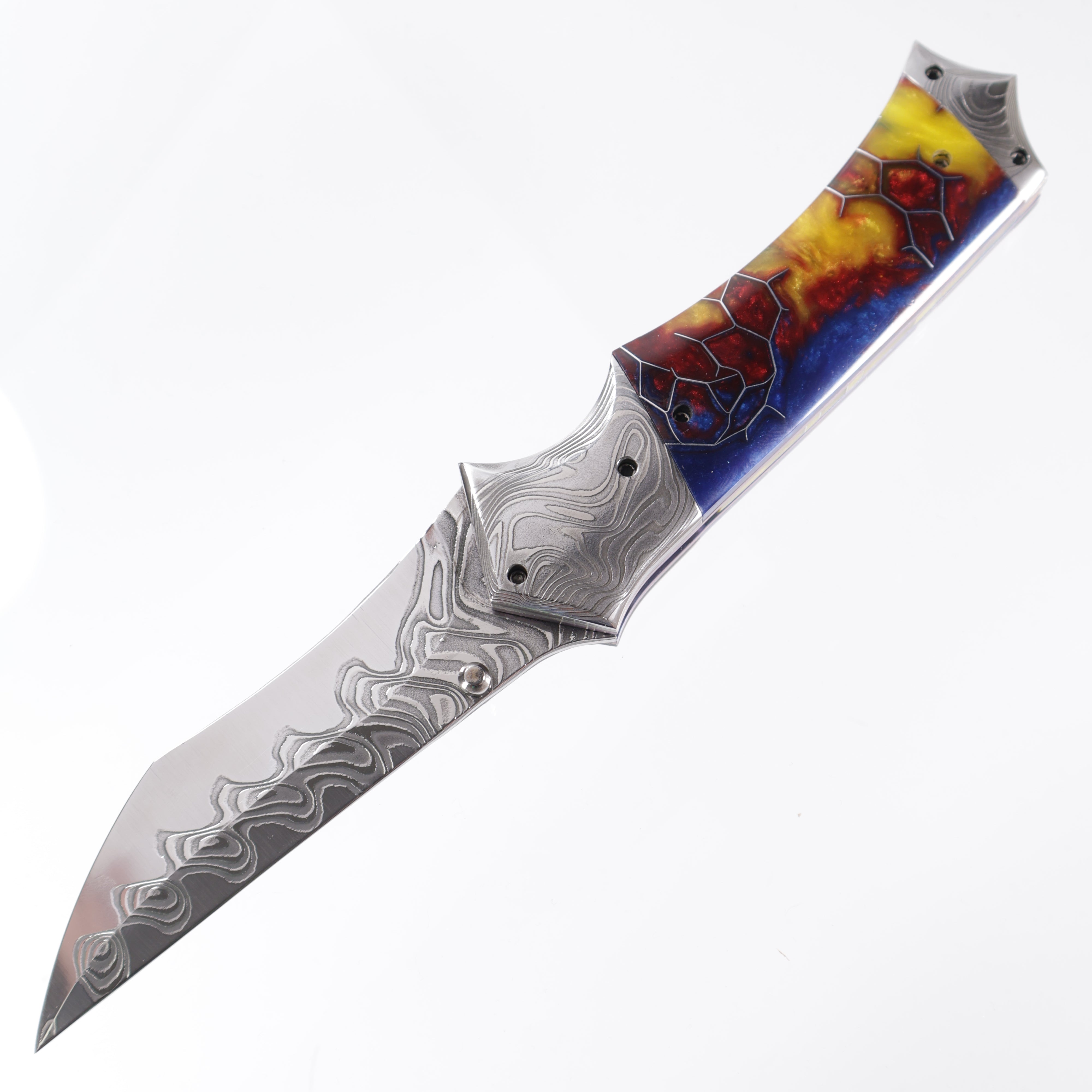 Kyle Vallotton - Manual Fetalis Prototype - Cored Damascus & Voodoo Resin