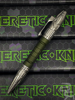 Heretic Thoth Titanium Green Aluminum Barrel Tactical Pen
