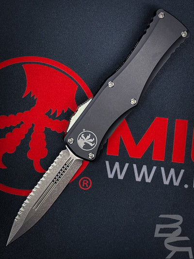 Microtech Hera D/E Stonewash Full Serrated
