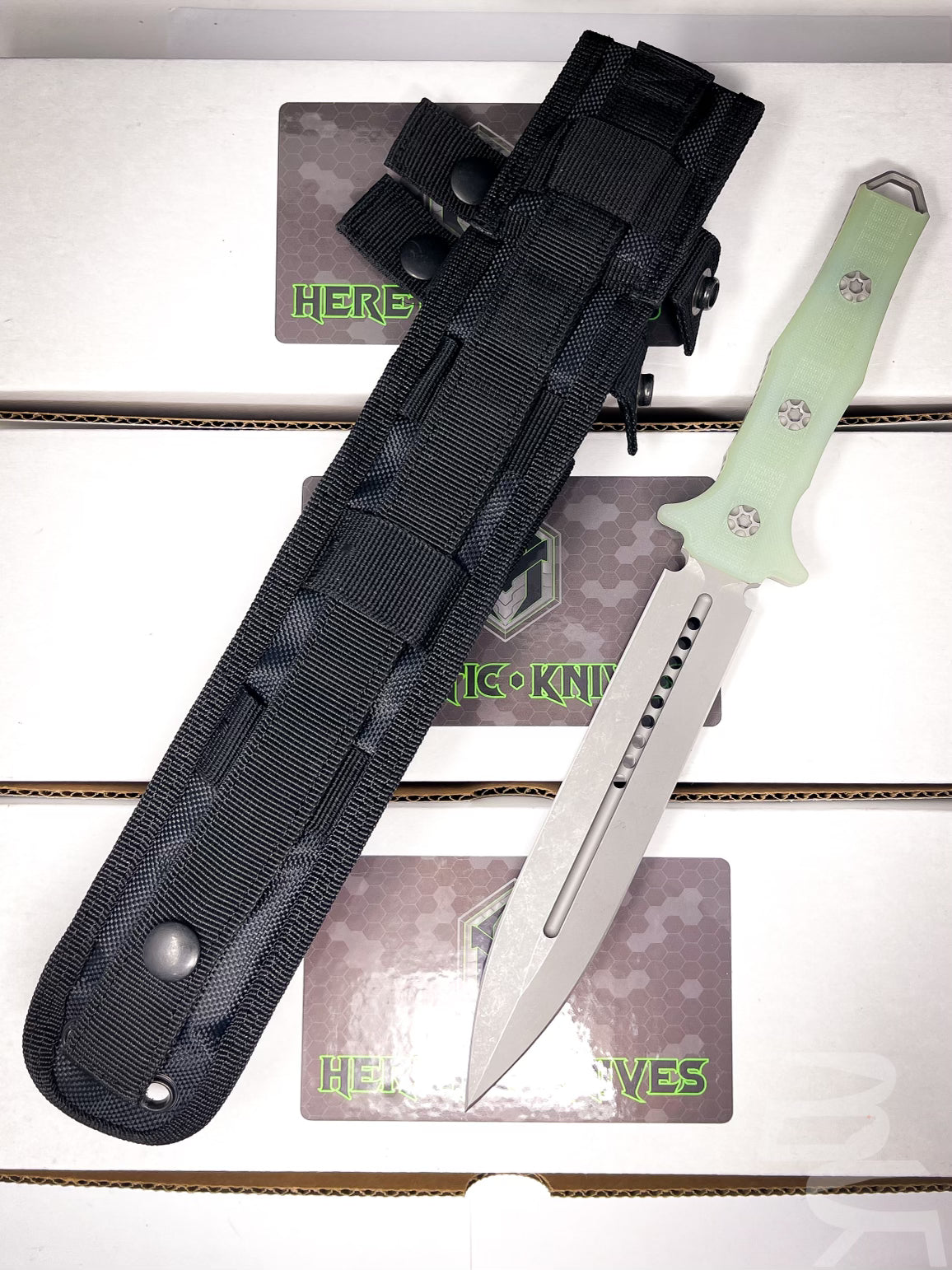Heretic Nephilim Double Edge Battleworn Jade G10
