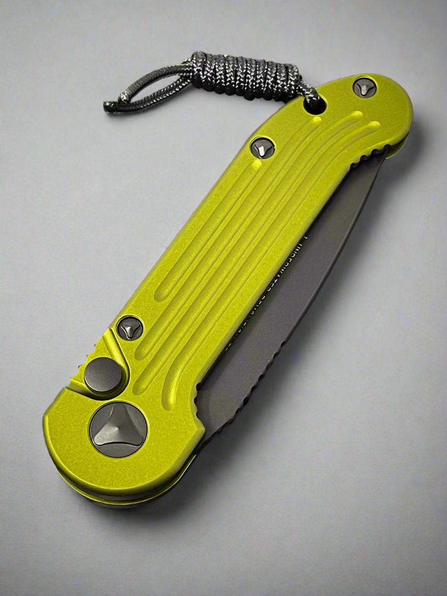 Microtech LUDT L.U.D.T OD Green & Black Partial Serrated 135-2OD